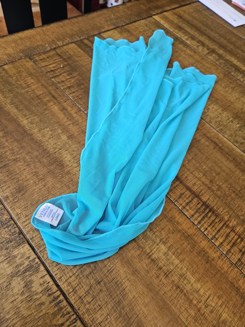 VENUS Bright Turquoise Sheer Mesh Scarf
